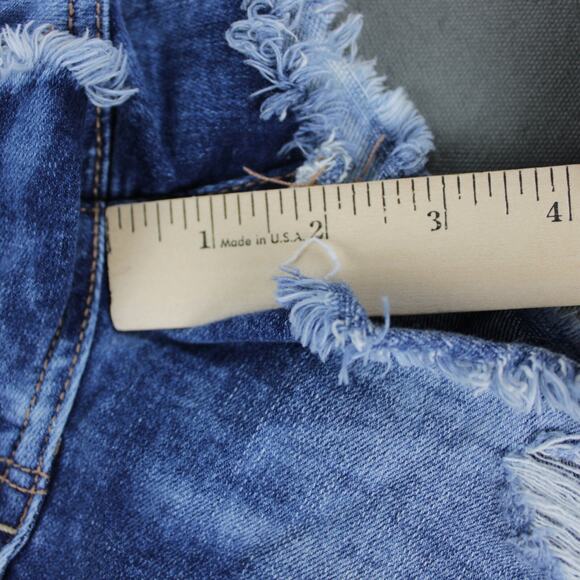 American Eagle Denim Shorts Distressed Womens 6 Blue Super Stretch - Picture 6 of 8